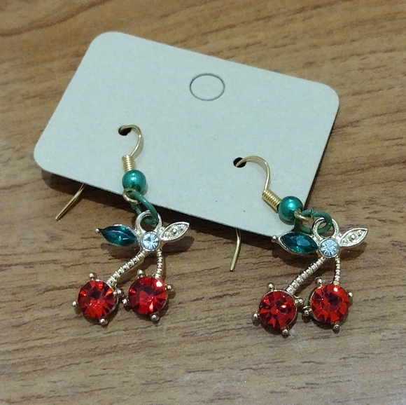 Elegant Cherry Earrings - Picture 1 of 2